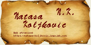 Nataša Koljković vizit kartica